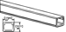 E-Z Duct 5/8in x 1/2in Raceway, 6ft Length, Bag of 6, Adhesive Backing and Mounting Holes, White