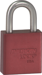 Padlock 1-1/8in Shackle Aluminum Red