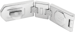 Hasp 7-3/4in Double Hinge Steel