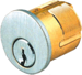 Mortise Cylinder 1-1/2in, LA Keyway, 6-Pin, Sargent Cam, 1-Bitted, 2 Nickel Silver Keys, 630/US32D Stainless Steel
