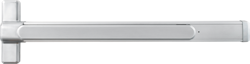 Stanley Commercial Hardware Commercial Heavy Duty Rim Exit Device with Hex Dogging for 4 Wide Door from the QED100 Collection Brushed Chrome Finish Electrified Latch Retraction with Request to Exit