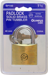 1-1/2in Brass Padlock, Keyed Alike 60, 3 Keys, Shackle Diameter 1/4in, Shackle Clearance 7/8in