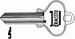 Key Blanks A2 Keyway 5-Pin, Nickel Silver