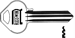 Corbin Russwin Key Blanks H5 Keyway 6-Pin, Nickel Silver, Original of Ilco A1011H5