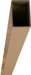 Steel Mullion 7ft 2in, 2in x 3in, Prepped for Two 299 Strikes, 689/SP28 Powder-Coated Aluminum