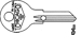 Chicago Key Blanks 104AM AP4 K104