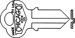 Chicago Key Blanks 1041GR CG4 K4R