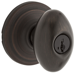 Laurel Entry Knob, KW1 SmartKey, Keyed Alike 3, 6-Way Adjustable Latch 2-3/8in-2-3/4in Backset, Grade 2, 716/US11P Venetian Bronze