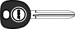 B100-PT GM Transponder Key Blank