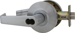 Grade 2 Storeroom Regular Lever, SFIC Small Format IC Prep, Less Core, ANSI Strike (4-7/8in x 1-1/4in), 2-3/4in Backset, 626/US26D Satin Chrome