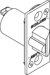 Deadlatch 3-3/4in Square A/AL Series, 1-1/8in x 2-1/4in, 626/US26D Satin Chrome
