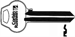 Corbin Key Blanks L4 Keyway 6-Pin, Nickel Silver, Original of Ilco A1011L4, RU101