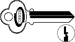 Key Blanks 57B1 Keyway 6-Pin, Nickel Silver, Original of Ilco 1001MA