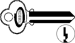 Key Blanks 57C2 Keyway 6-Pin, Nickel Silver