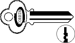 Key Blanks 67 Keyway 5-Pin, Nickel Silver, Original of Ilco 1001EN CO7