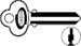 Key Blanks 67B1 Keyway 6-Pin, Nickel Silver