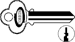 Key Blanks 68 Keyway 5-Pin, Nickel Silver