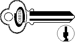 Key Blanks 69 Keyway 6-Pin, Nickel Silver