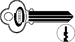 Key Blanks 77 Keyway 5-Pin, Nickel Silver, Original of Ilco R1001EN SK1