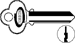 Key Blanks 77A1 Keyway 6-Pin, Nickel Silver
