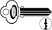 Key Blanks 77AB Keyway 6-Pin, Nickel Silver