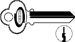 Key Blanks 77B2 Keyway 6-Pin, Nickel Silver
