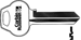 Key Blanks 59A2 Keyway 5-Pin, Nickel Silver, Original of Ilco 1001FH