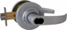 LFIC Yale 6 Pin - Classroom Intruder Lever Lockset, Curved Lever, Yale Large Format IC, Less Core, 2-3/4in Backset, ANSI Strike, Grade 1, 626/US26D Satin Chrome