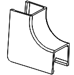 E-Z Duct 5/8in x 1/2in Inside Corner Connector, Bag of 6, Adhesive Backing and Mounting Holes, White