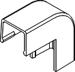 E-Z Duct 5/8in x 1/2in Outside Corner Connector, Bag of 6, Adhesive Backing and Mounting Holes, White