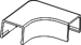 E-Z Duct 5/8in x 1/2in Right Angle Connector, Bag of 6, Adhesive Backing and Mounting Holes, White