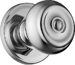 Privacy, Phoenix Knob, Non-Keyed, Medium Duty, Cylindrical Lock, 6-Way Adjustable Latch, Radius Corner Strike, UL, Grade 2, US15/619 Satin Nickel