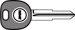 B114-PT GM Transponder Key Blank