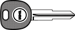 B114R-PT GM Transponder Key Blank