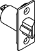 2-3/4in Backset Guarded Latch (Deadlatch DL), Standard for 65-Line, 630/US32D Stainless Steel