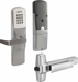 KIT - Keypad Networked Wireless Classroom/Storeroom, Exit Trim for RIM or CVR (Concealed Vertical Rod/Cable) Exit Devices, Rhodes Lever, Key-in-Lever, 6-Pin C Keyway (0-Bitted Brushed Chrome Cylinder 626), UL, Field Reversible Handing, Grade 1, 626/US26D Satin Chrome
