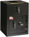 Top Load Depository Safe, Black Textured Finish, Combination Dial, 90lb