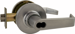 SFIC - 24VDC Electric Storeroom Clutched Lever Lockset, EU Electric Unlock, Fail-Secure, Small Format IC, Less Core, 2-3/4in Backset, ANSI Strike, Grade 1, 626/US26D Satin Chrome