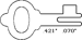 +German Bank Lock Key Blanks