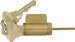 Knob Cylinder Orbit A Series, C Keyway, 606/US4 Satin Brass