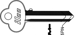 Corbin Key Blank 077-6-10