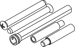 660 Thick Door Kit Screw Pack for 2.25in Thick Doors, 605/US3 Bright Brass