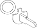 Schlage FSIC Cylinder Tailpiece and Spacer Ring, 175/195 Series