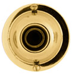 Push Button, Polished Solid Brass w/ Black Button, 1-3/4in Diameter, up to 30 Volts AC or DC