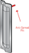Latch Protector 11in w/1-Pin Rectangle, Carded (Retail Packaged), Aluminum Finish