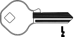 Master Lock Key Blank M12 1092D