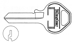 Master Lock Key Blank 1092V M4