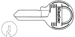 Master Lock Key Blank 1092R