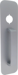 Hand Pull Plate Trim, Night Latch Function, 20 Series, 689/SP28 Painted Aluminum