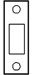 Standard Mortise Deadbolt Strike, 1-1/8in x 3-1/8in, 605/US3 Bright Brass